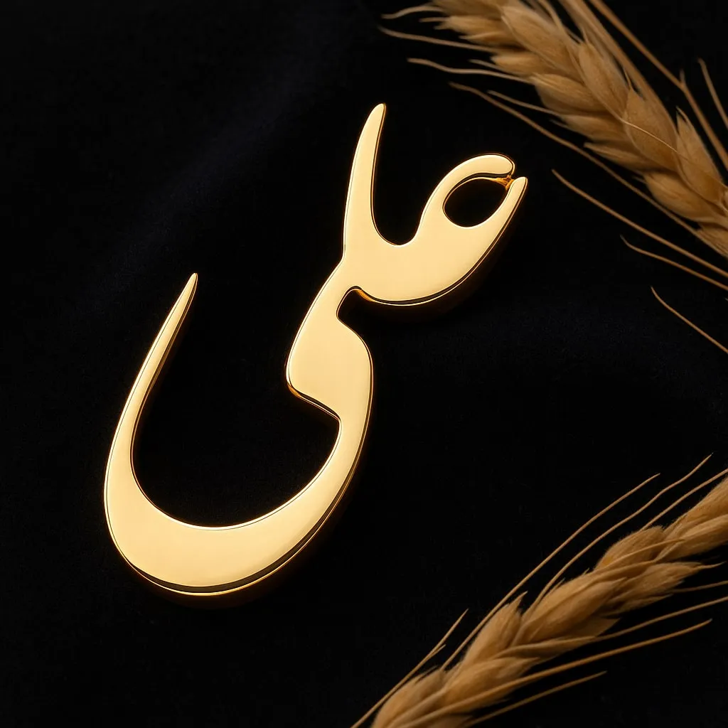 پلاک طلا اسم علی فارسی